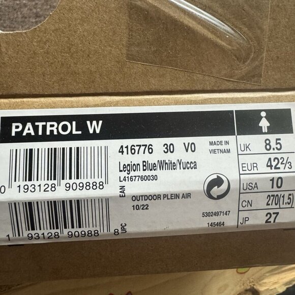 Salomon Womens Patrol Hiking Shoe Blue Size 10 M - Picture 6 of 6